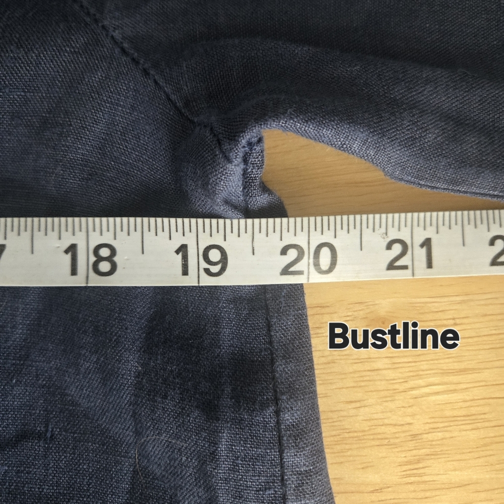 Navy Blue Button-Down Tunic - Picture 6 of 8
